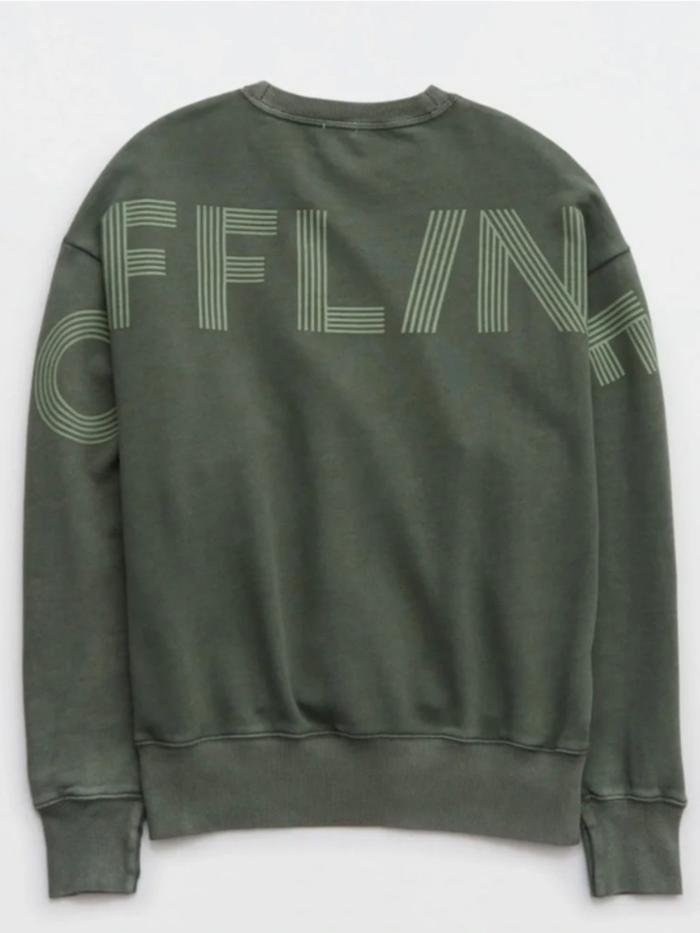Offline by Aerie Olive Green Sweatshirt - Picture 7 of 7